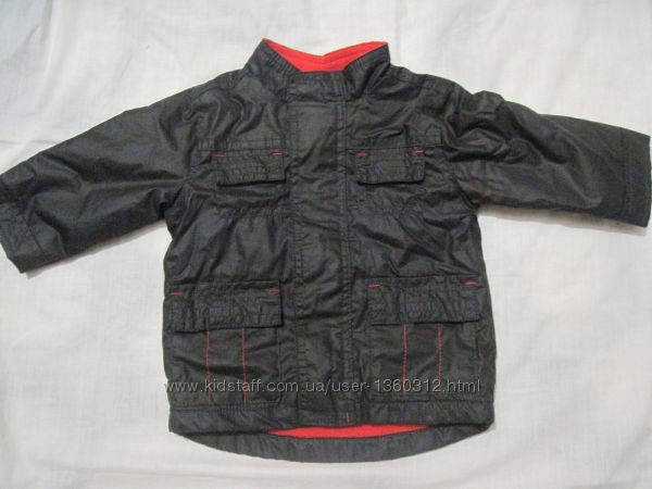 Черная фирменная легкая курточка на 3-6 мес. 