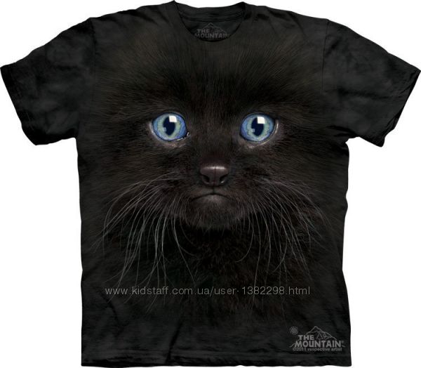 Женская футболка The Mountain 3 D Черный Кот в размере S