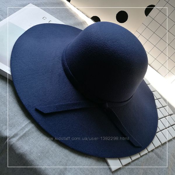 Женская Шикарная шляпа темно-синяя