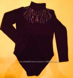 Приманка для глаз облегающий черный body с цветными камешками